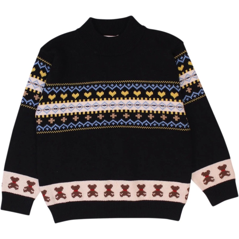 Black Wool Blend Sweater