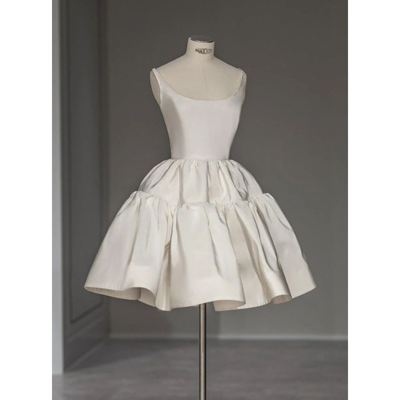 Elegant A Line Short Prom Dress Ivory Homecoming Dress J4985