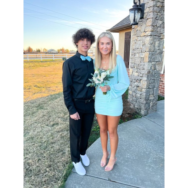 Longsleeves Sheath Chiffon Homecoming Dress 2522