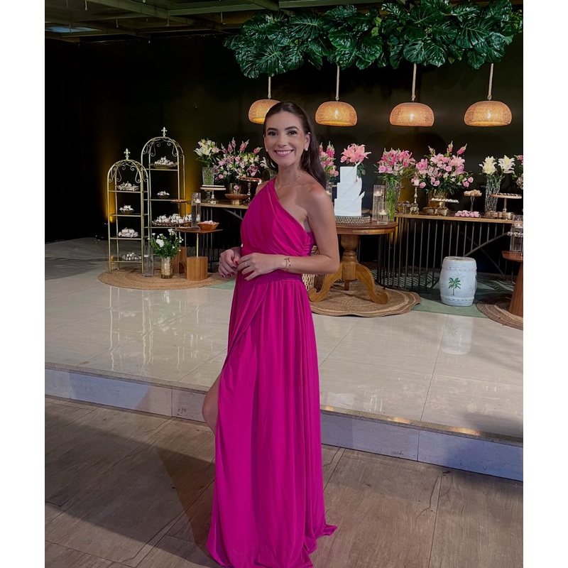 One Shoulder Chiffon Wedding Guest Dress Bridesmaid Dresses J7791