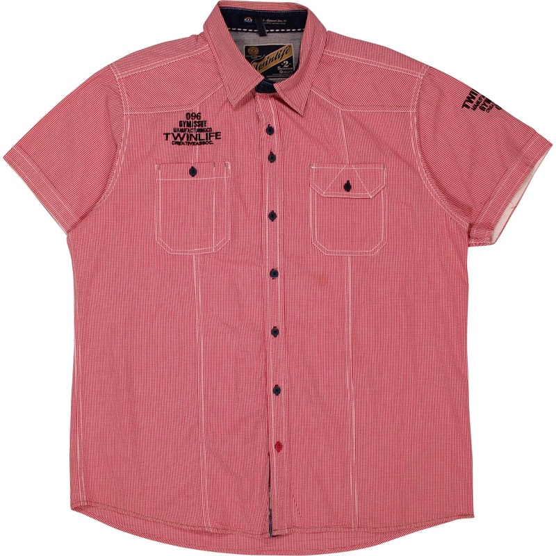 Red Checked Short Sleeve Shirt