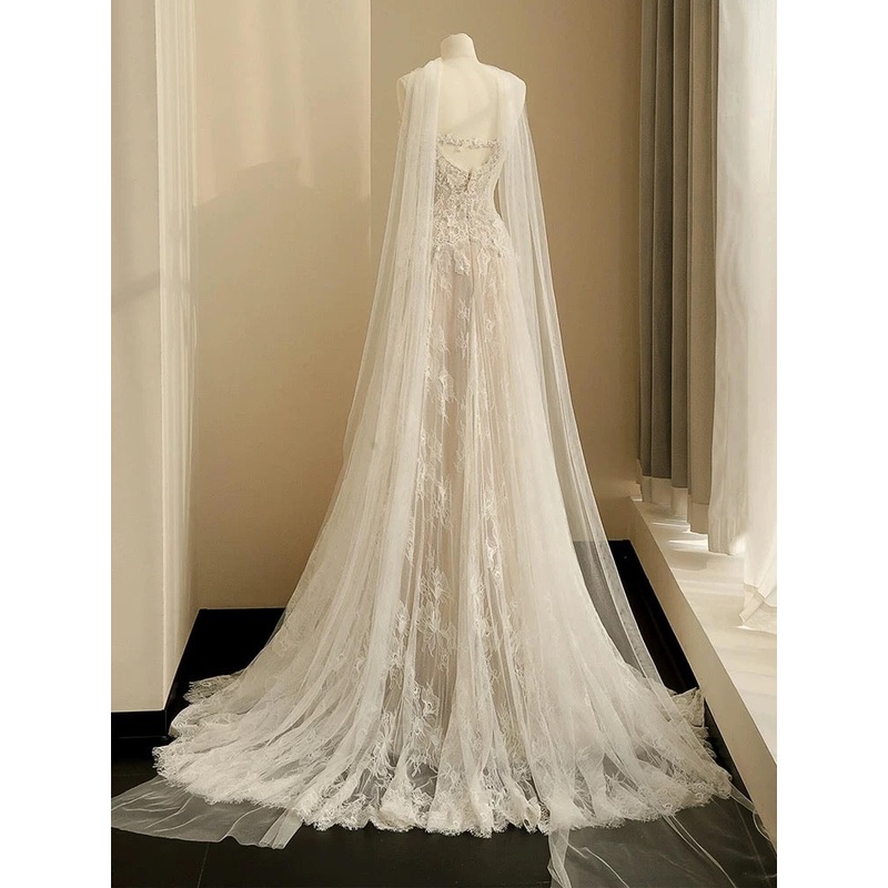 Sweetheart Lace A Line Wedding Dress Ivory Wedding Gown J6167