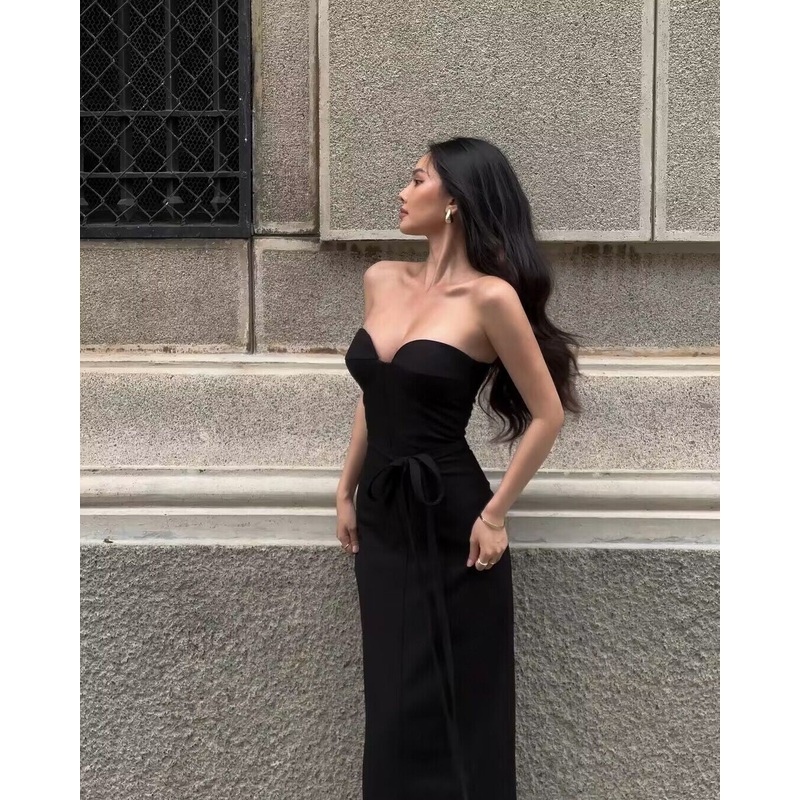 Sweetheart Sheath Black Long Prom Dress Formal Evening Dresses J2750