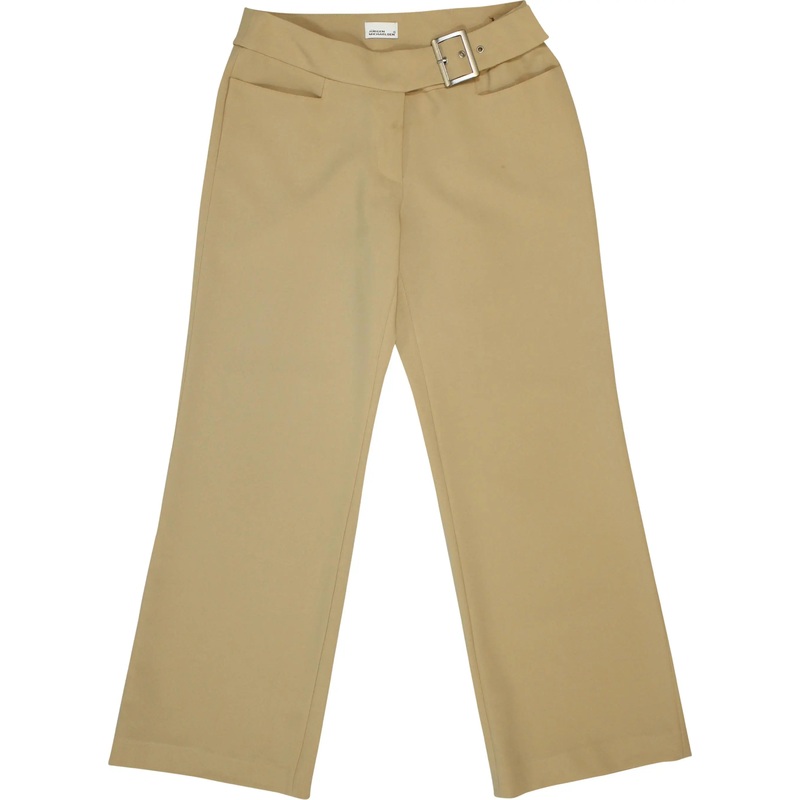 Y2K Beige Belted Trousers