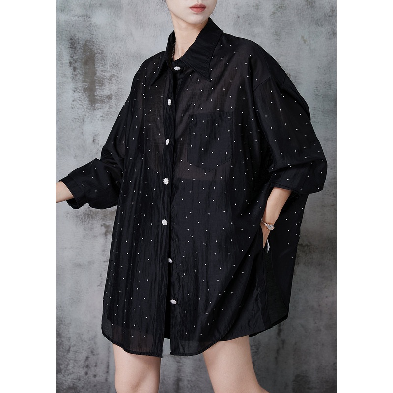 Bohemian Black Oversized Two Piece Set Women Clothing Fall