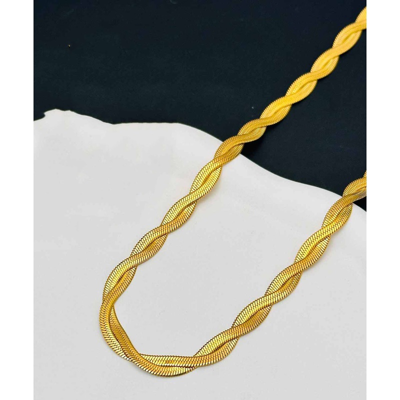 Boho Gold Stainless Steel Alloy Double Layer Necklace