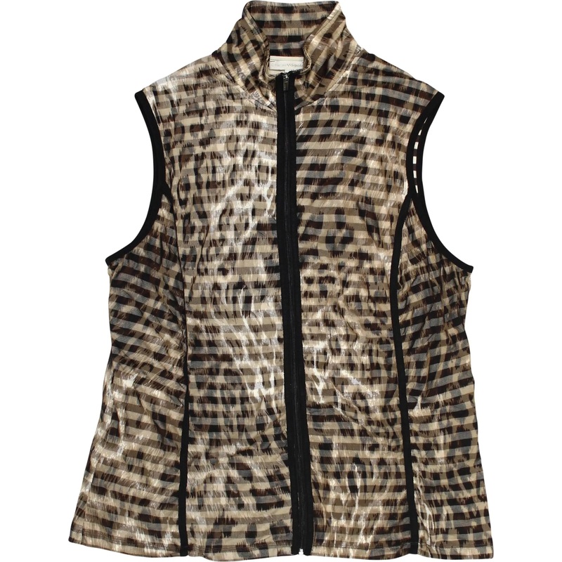 Leopard Print Zip Up Top