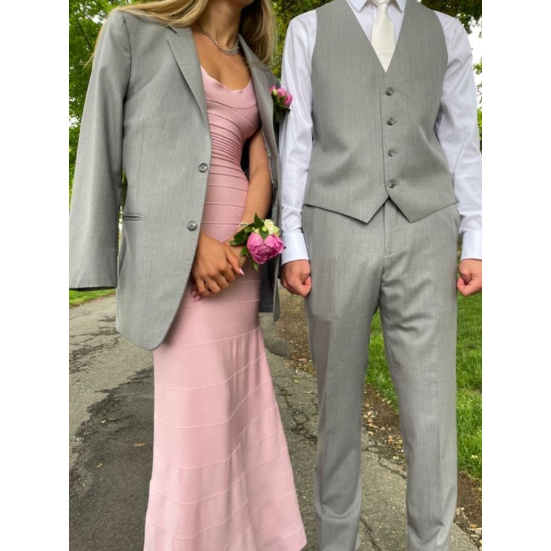 Sheath Light Pink Floor Length Sleeveless Prom Dress J3685