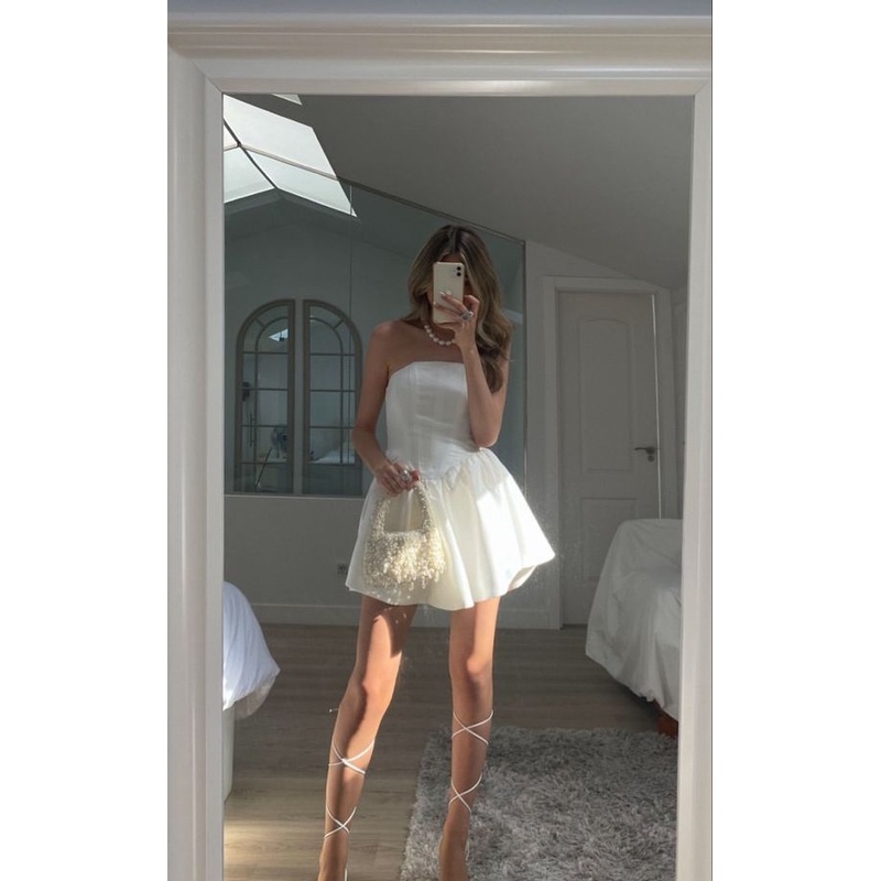 Strapless A Line Short Prom Dress Homecoming Gown J4155