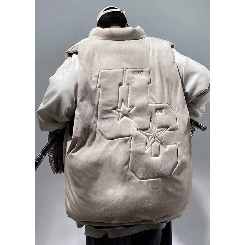 Stylish Embroideried Thick Fine Cotton Filled Men Parka Winter