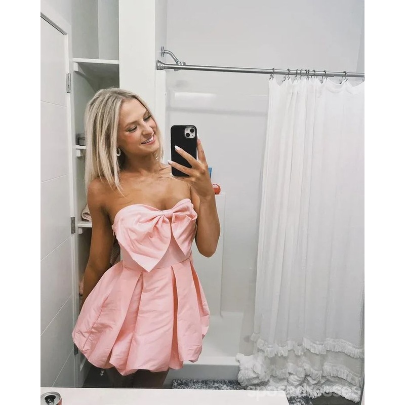 Sweetheart A Line Pink Birthday Dress Short Prom Dress J4214