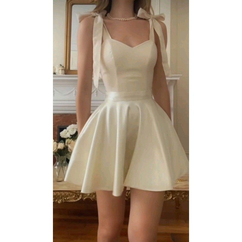 A line Straps Ivory Homecoming Dresses Birthday Outfits J5983