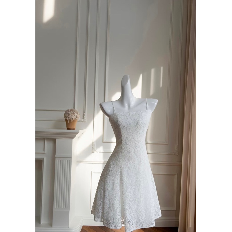 Lace Short White Prom Dress Homecoming Party Dress J6329