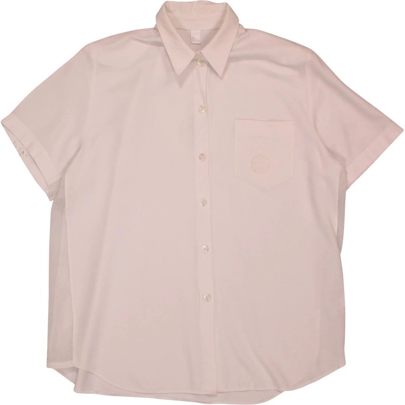 Vintage White Embroidered Short Sleeve Blouse