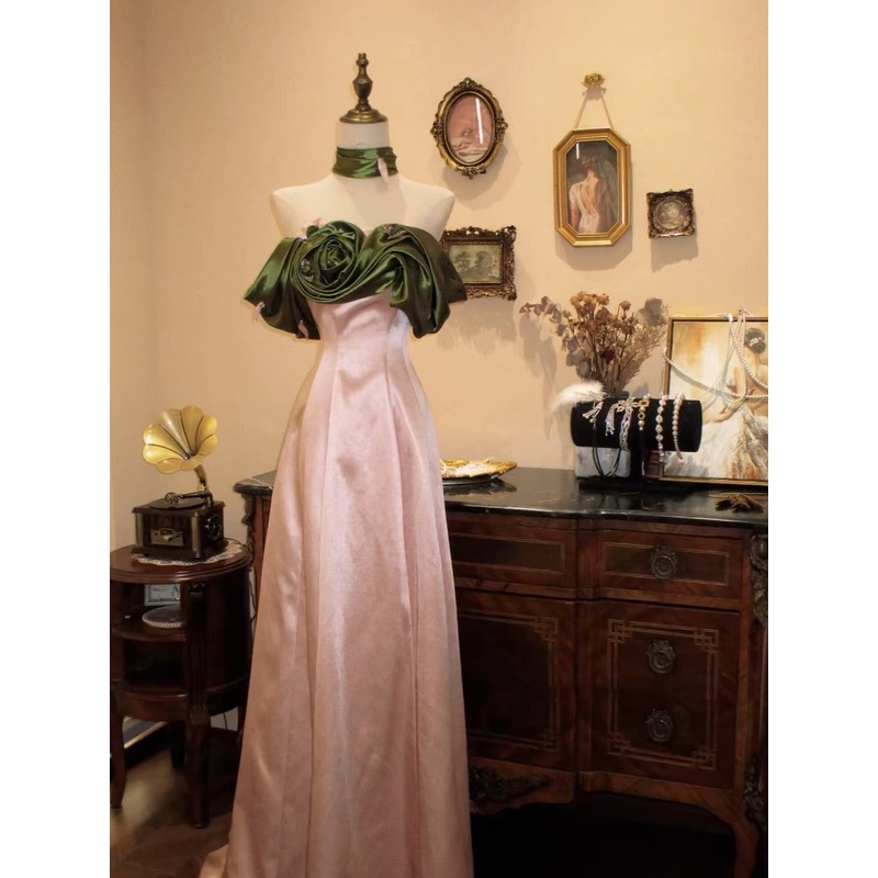 A Line Pink Long Prom Dress Formal Party Dress J3355