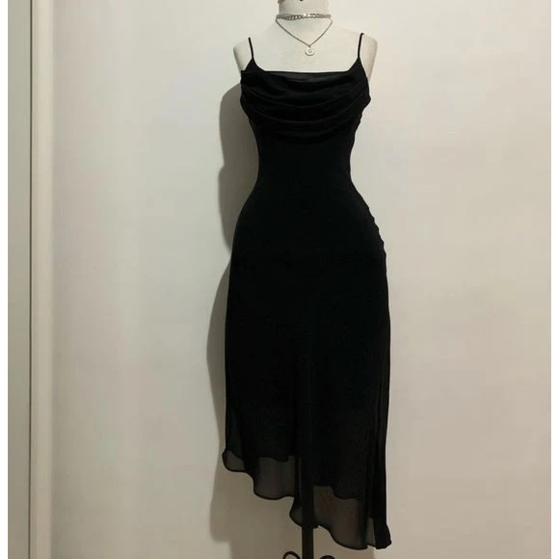 Black Chiffon Sheath  Prom Dress Formal Party Dress J3855