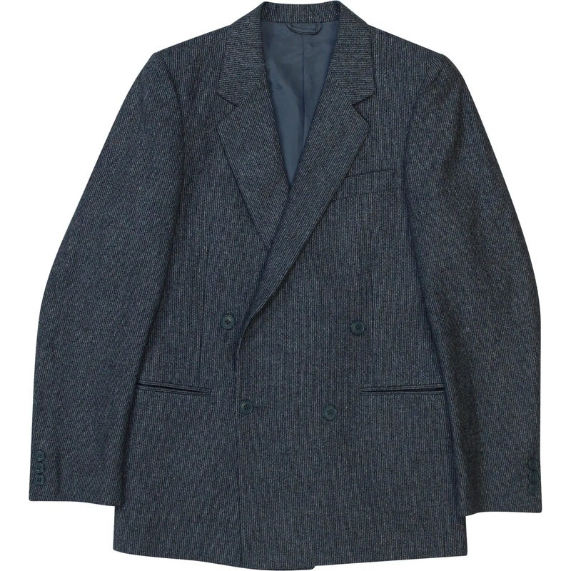 Grey Wool  Double Breasted Blazer