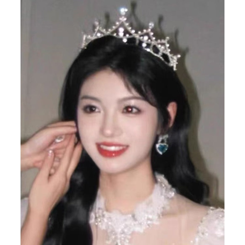 Beautiful Gold Alloy Zircon Hollow Out Crown