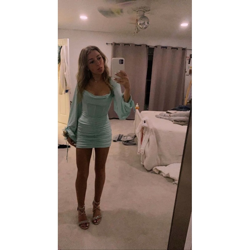 Long Sleeves Short Homecoming Dress Mini Party Dress J7702