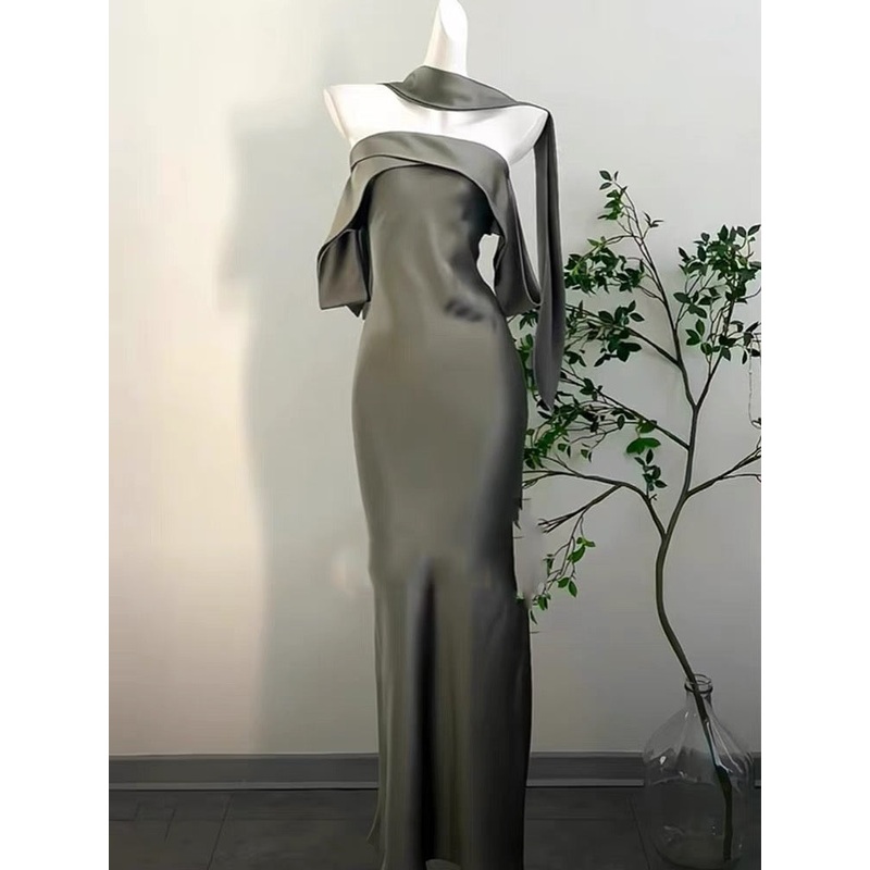 Strapless Sheath Dark Green Long Prom Dress Birthday Outfit J3626