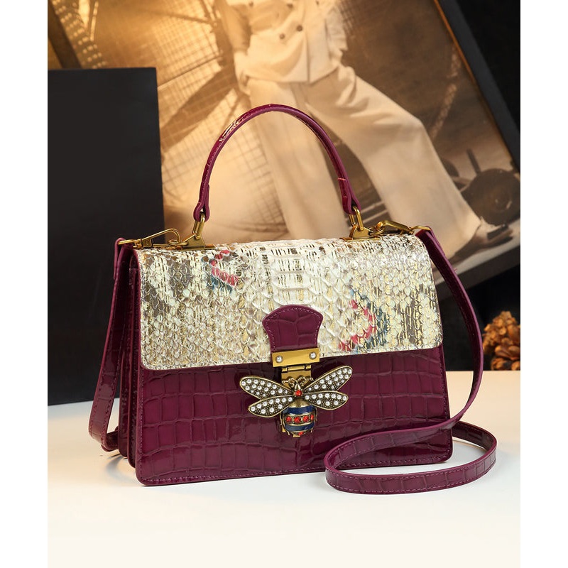 Women Mulberry Butterfly Zircon Versatile Satchel Handbag