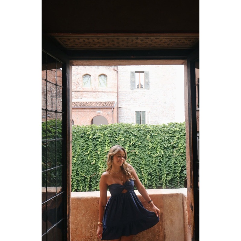 Sweetheart A Line Navy Blue Homecoming Dress J7793