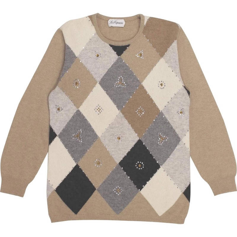 Very Soft Argyle Jumper by Les Copains