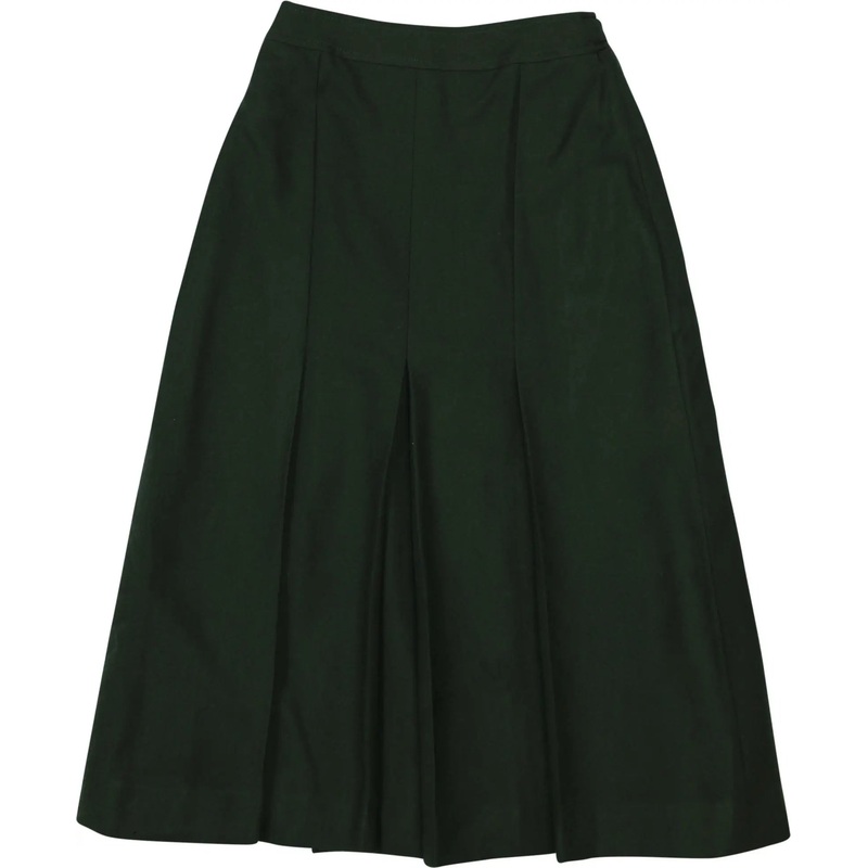 Green Pleated Skirt