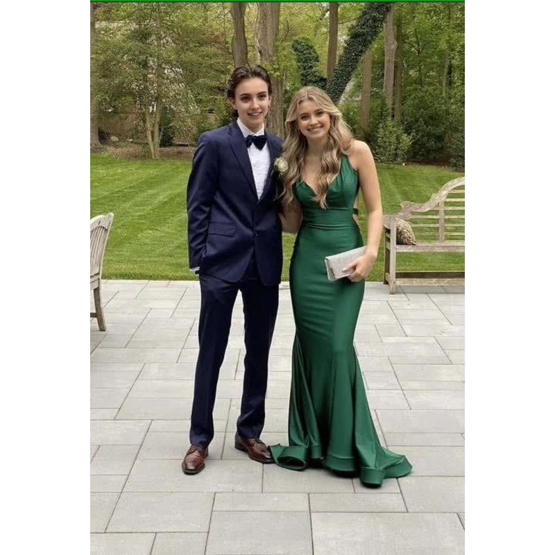 Mermaid Green Long Prom Dresses Formal Dress J4537