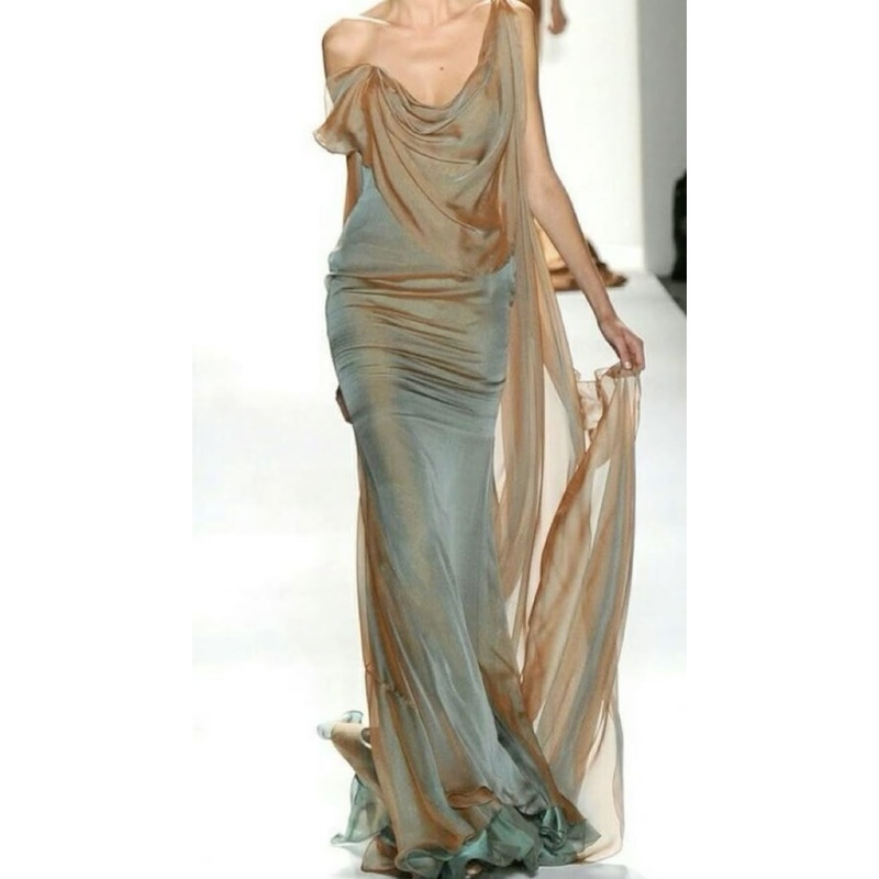 Sheath Blue Formal Party Gown Sexy Evening Prom Dress J6358