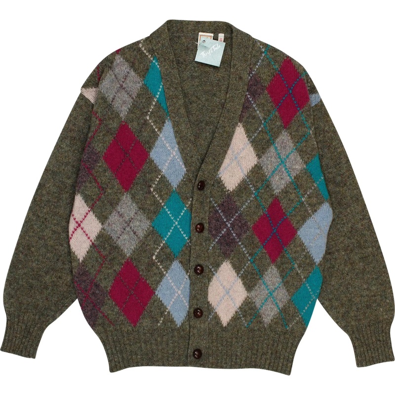 Argyle Wool Cardigan