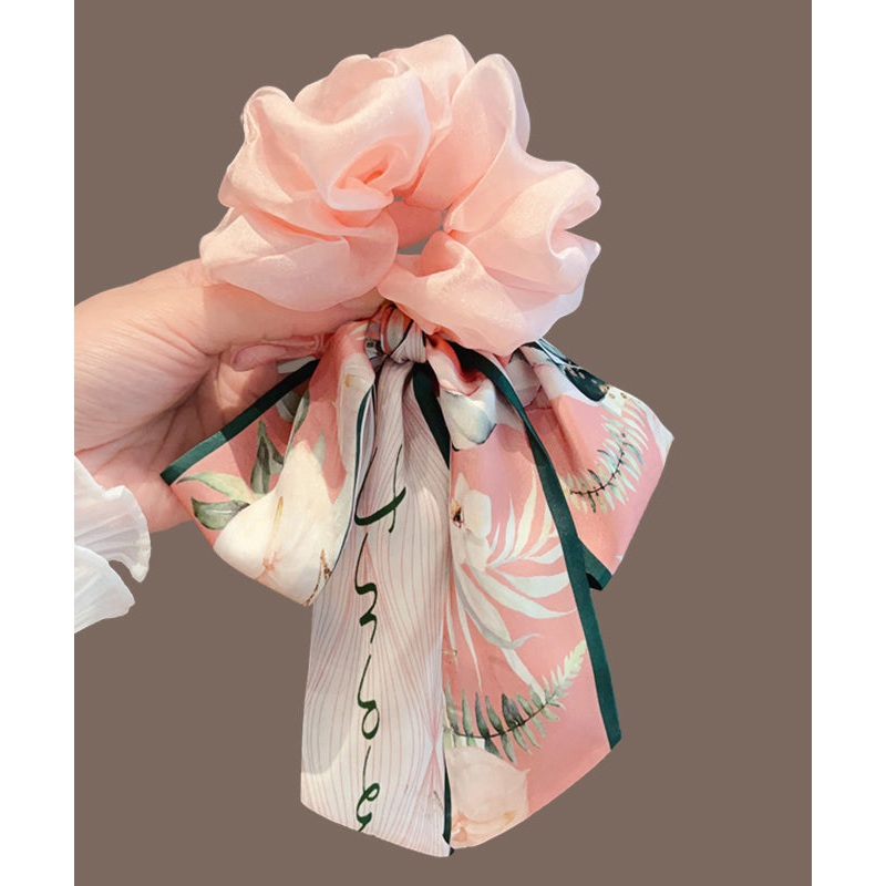 Cute Pink Chiffon Bow Ribbon Hairpin