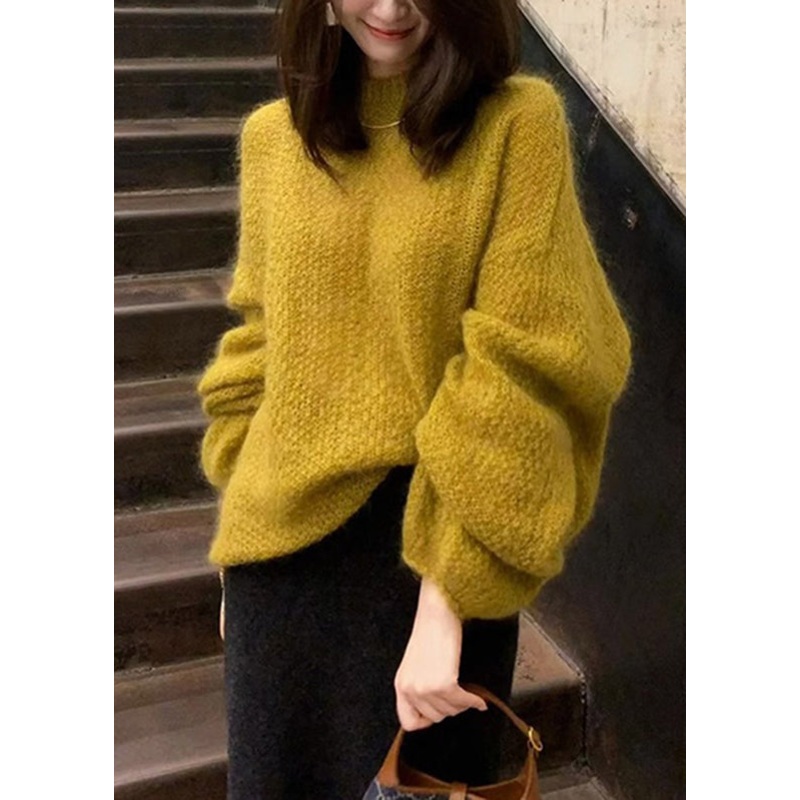 Plus Size Ginger O-Neck Cotton Knit Sweater Spring