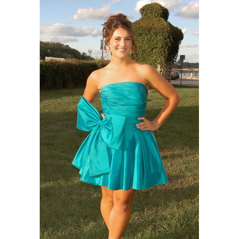 Strapless A Line Short Prom Dress Homecoming Gown J4160