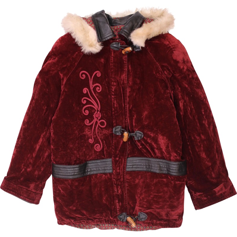 Vintage Faux Suede Duffle Coat