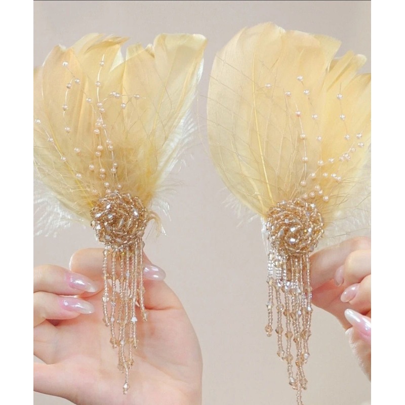Vogue Gold Alloy Chicken Hair Tassel Hairpin