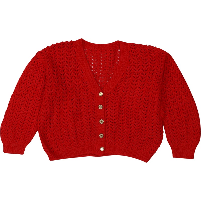 Red Knitted Cardigan