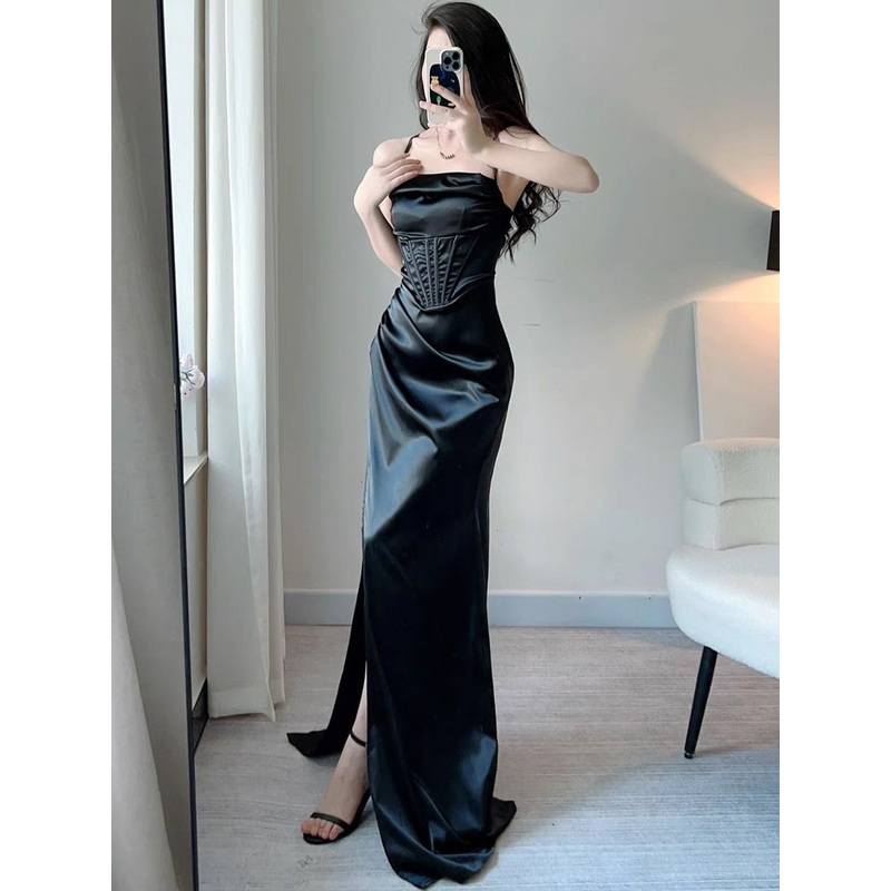 Black Sheath Long Prom Dress Formal Evening Gown J3655