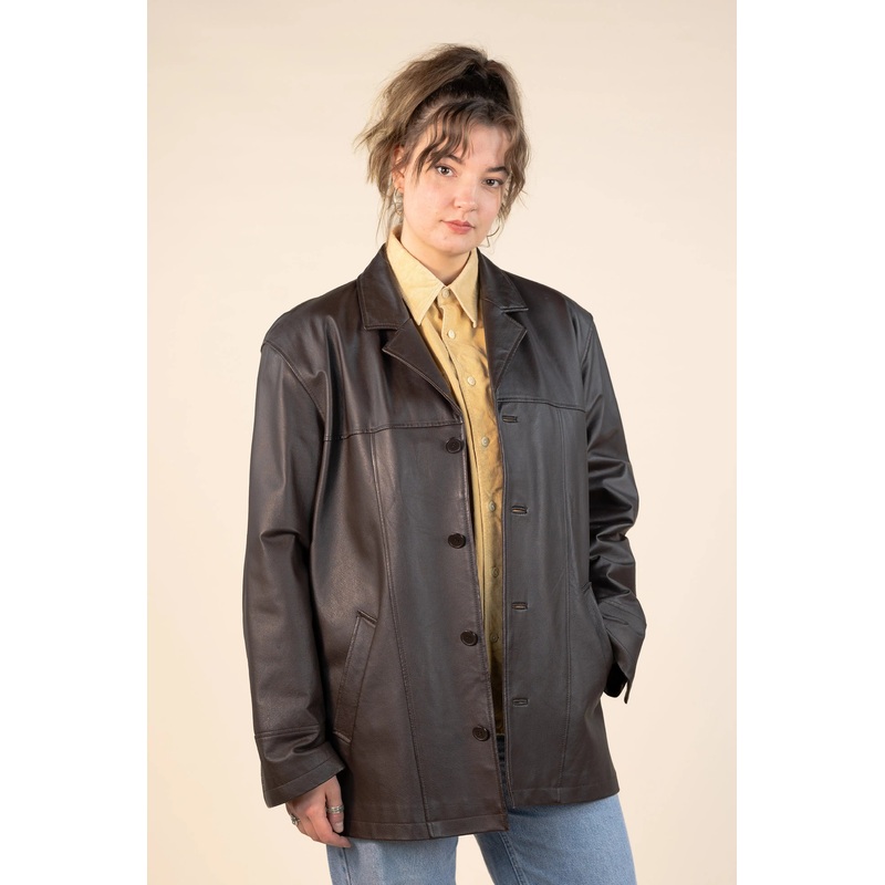 Leather Blazer Jacket