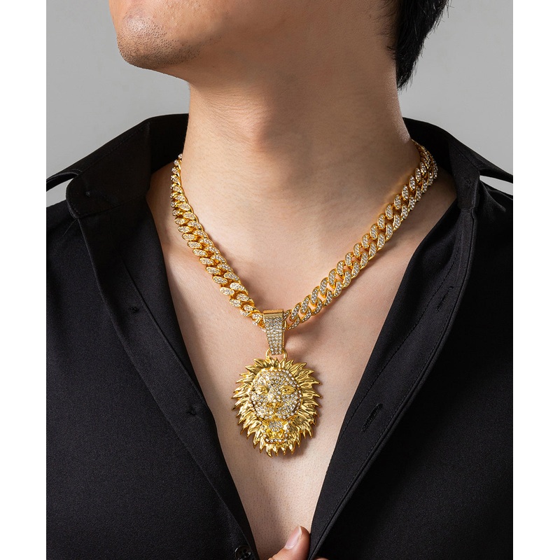 Original Design Gold Overgild Zircon Pendant Necklace