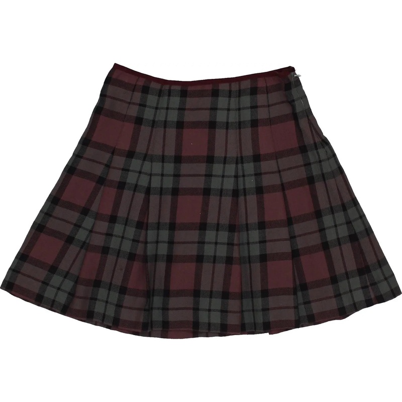 Checked Pleated Skirt by Bompoint