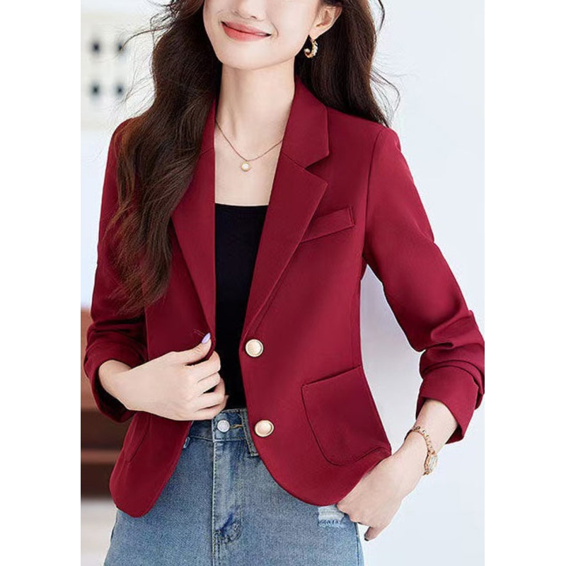 Fashion Mulberry Silm Fit With Pockets Short Jacket Spring