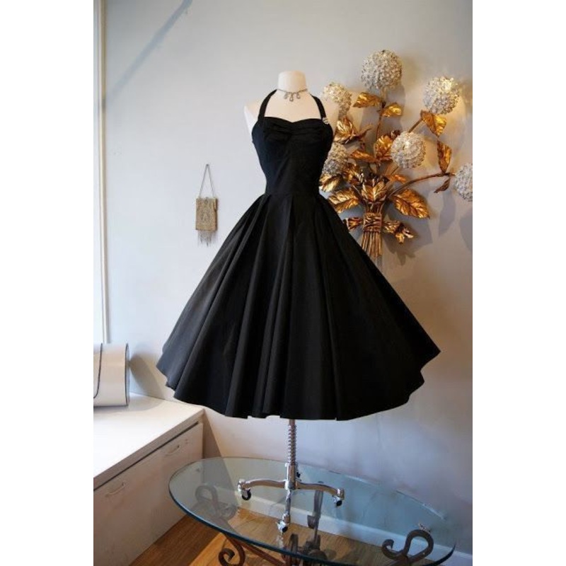 Vintage Black Short Homecoming Dress J3864