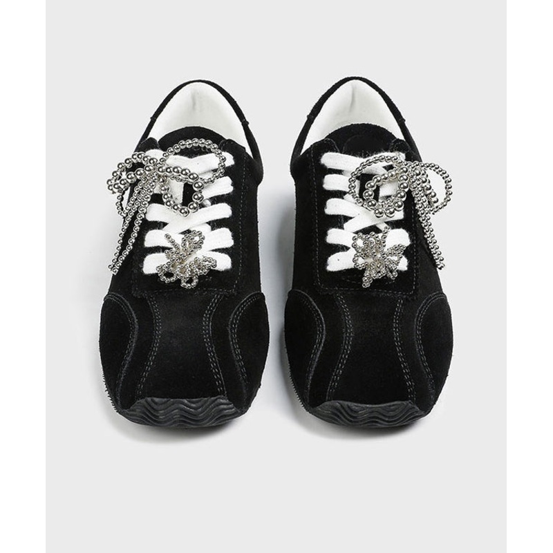 2025 New Black Lace Up Sports Leisure Shoes