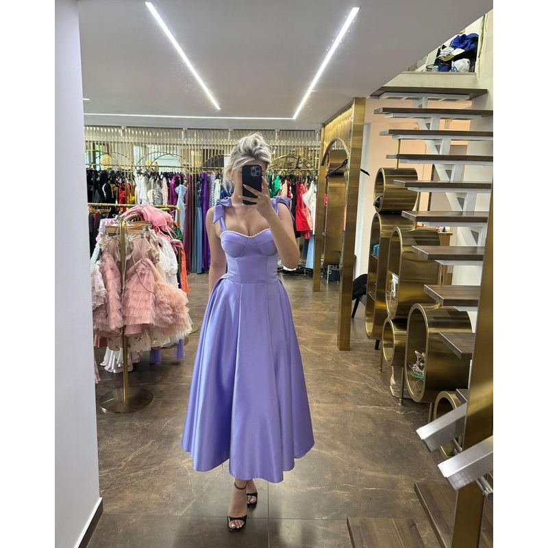 A Line Light Purple Prom Dress Formal Evening Party Dress J3563