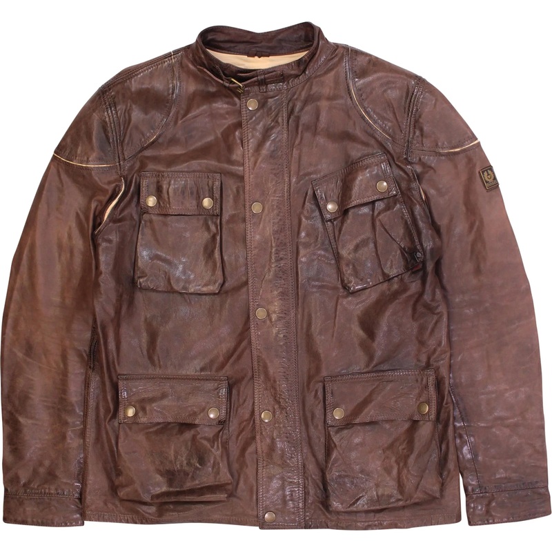 Brown Leather Jacket by Belstaff