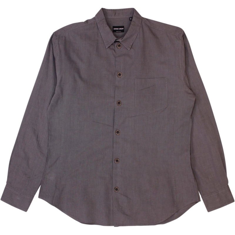 Grey Long Sleeve Shirt by Giorgio Armani