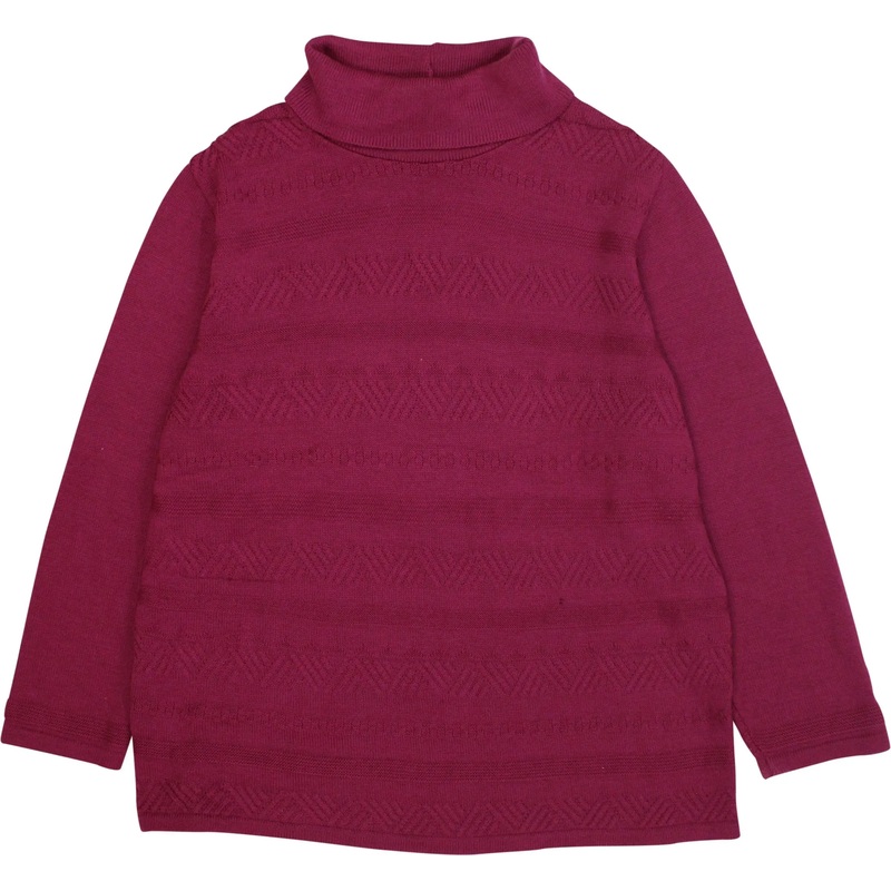 Purple Knitted Turtleneck Jumper