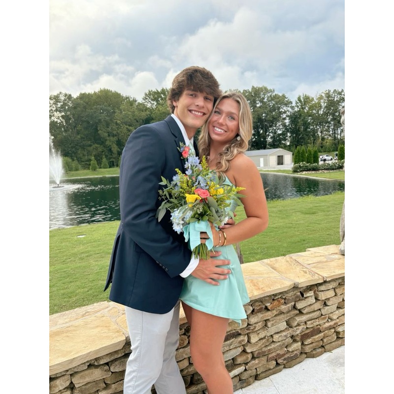 Satin Short Prom Dress Homecoming Dress J5498