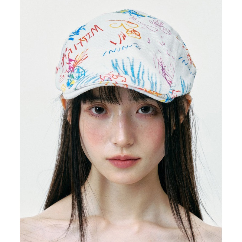 Artistic Graffiti Summer Street Cute Breton Hat